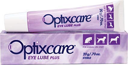 OptixCare 20g Lube Eye Plus + hialurónico para los Caballos Gato del Perro, Pack de 3