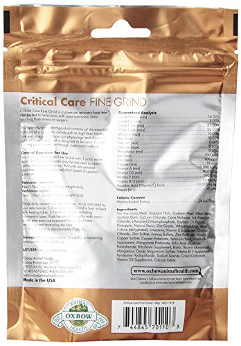 OXBOW Critical Care Fine Grind Animal Pet Supplement Complete Assist Feeding 100g