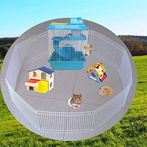 Parque Para Mascotas Pequeñas De 8 Paneles, Cercado De Metal Plegable Para Mascotas Corredor De Mascotas Mascota Libre Actividad Libre Jaula Interior Al Aire Libre Para Perro Cachorro Gato Conejo Háms