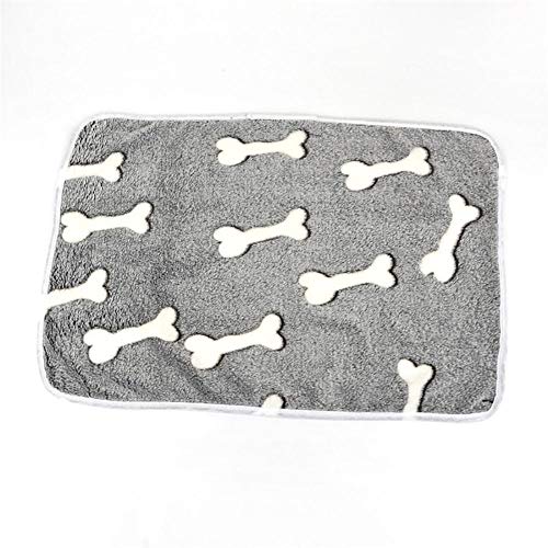 PENVEAT Cálida Manta para Mascotas Perro Gato Colchoneta Colchón para Dormir Pequeños Medianos Perros Gatos Aire Acondicionado Funda de cojín Toalla Artículos para Mascotas 40JA8, Gris, 40x60 cm