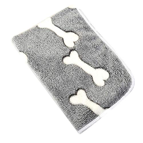 PENVEAT Cálida Manta para Mascotas Perro Gato Colchoneta Colchón para Dormir Pequeños Medianos Perros Gatos Aire Acondicionado Funda de cojín Toalla Artículos para Mascotas 40JA8, Gris, 40x60 cm