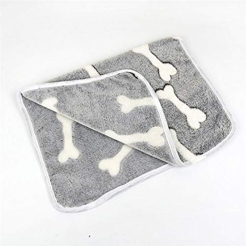 PENVEAT Cálida Manta para Mascotas Perro Gato Colchoneta Colchón para Dormir Pequeños Medianos Perros Gatos Aire Acondicionado Funda de cojín Toalla Artículos para Mascotas 40JA8, Gris, 40x60 cm