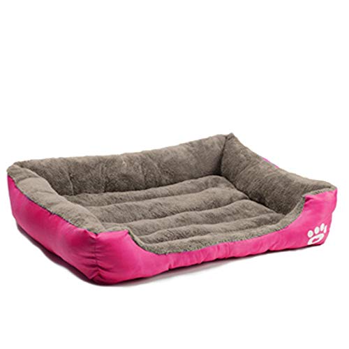 PENVEAT Cama para Perros Grande Soft Dog House Cama para Mascotas a Prueba de Agua Warm Kennel Nest Plus Size Puppy Mascotas Envío de la Gota, Rosa, L, Reino Unido