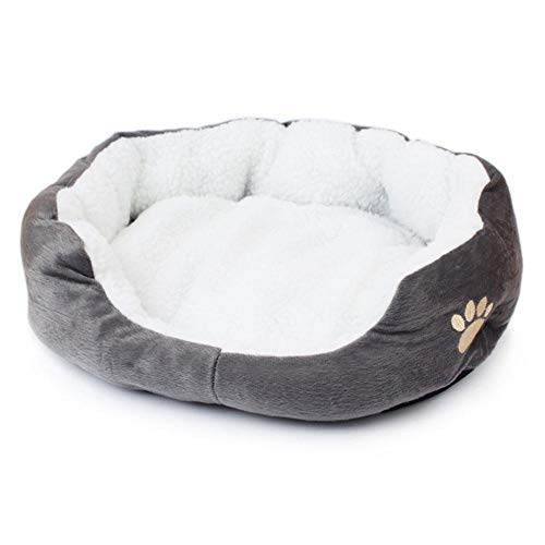 PENVEAT Mascota Perro Cama de Cachemir Calentamiento Casa de Perro Sofá Suave Material Nido Cestas para Perros Otoño Invierno Cálida Perrera para Gato Cachorro Suministros, Café, S, Estados Unidos