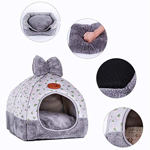 PENVEAT Pequeña casa de Perro para Mascotas Kennel Bed Mat Cat Manta Tienda de Mascotas Desplegable para espesarse Camas para Mascotas de Invierno Colchón Tejido de Franela Warm, 4, XL