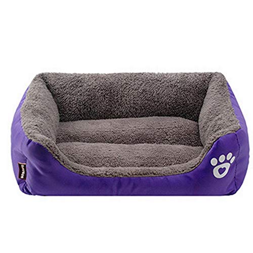 PENVEAT S-3XL Camas para Perros Paw Pattren Sofá para Mascotas Parte Inferior Impermeable Fleece Suave Estera cálida Nest Cat Bed House Petshop Dropshipping Cama Perro, E, S 45cmx40cmx12cm