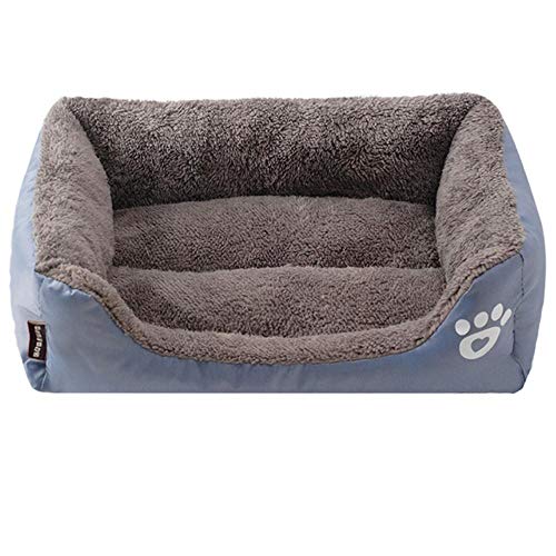 PENVEAT S-3XL Camas para Perros Paw Pattren Sofá para Mascotas Parte Inferior Impermeable Fleece Suave Estera cálida Nest Cat Bed House Petshop Dropshipping Cama Perro, E, S 45cmx40cmx12cm