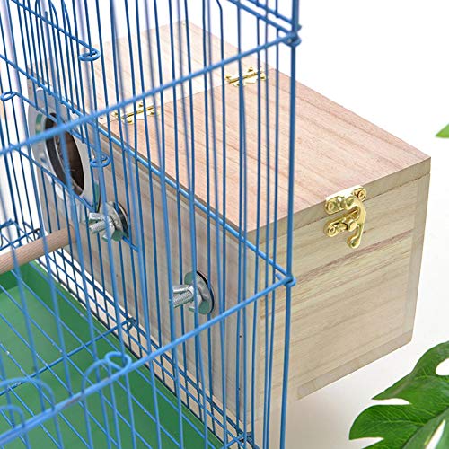 perfecti Caja De Nido De Pájaros De Madera Caja De Cría para Pájaros, Casa De Estación De Alimentación De Anidación De Aves para Pinzón Cockatiel（S/M/L）