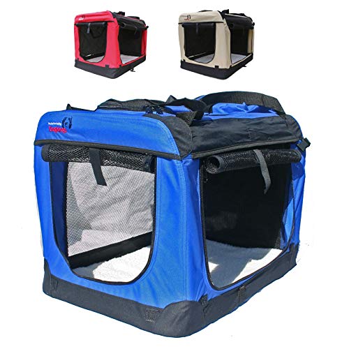 Perro caja de transporte plegable – Caja de transporte para perros – dogi Kennel Deluxe – 6 Tamaños de dogidogs