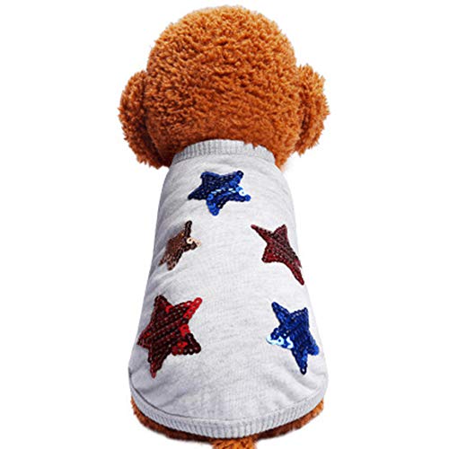 Perro otoño invierno Ropa de invierno For mascotas ropa for perros Perro géneros de punto del suéter suave engrosamiento caliente camiseta de los perros de invierno suéter chaleco de lentejuelas Ropa