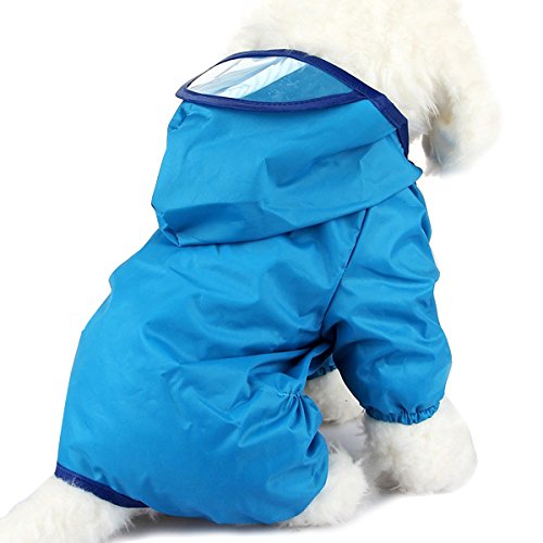 PETCUTE Chubasquero para Perros Chaqueta Impermeable para Mascota Ropa Chubasqueros con Capucha para Medianas y Grandes Perros