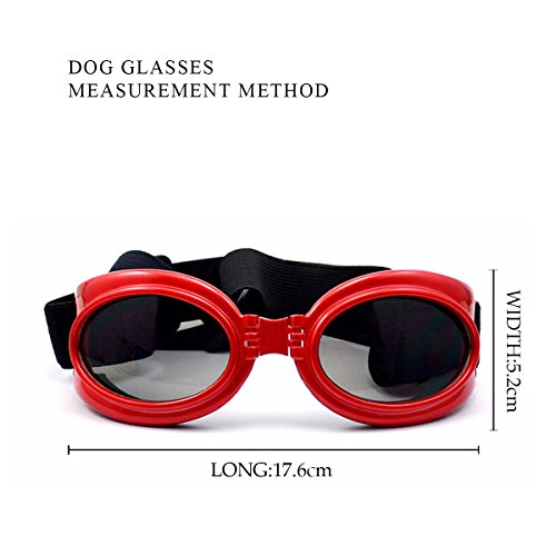 PETCUTE Gafas de Sol para Perros Gafas de Sol para Mascotas Gafas Perros Protección UV Gafas de Sol Impermeable