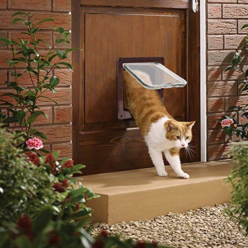 PETCUTE Gateras Puertas para Gatos Gateras para Mascotas con 4 cerraduras Puerta para Cachorros y Perros pequeños