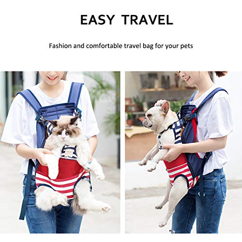 PETCUTE Mochilas para transportador Perros Grandes y Medianas Piernas Bolsa de Transporte para Mascotas Gatos Ajustable para para Caminatas, Viajes Soporte de hasta 12 kg