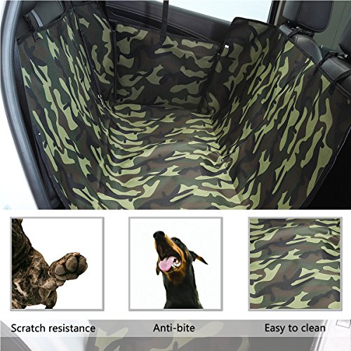 PETCUTE Protector Coche Perro Funda de Asiento Trasero para Mascotas Impermeable Cubre Asientos Coche Perro