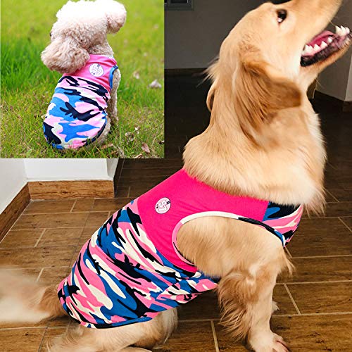 PETCUTE Ropa de Verano para Perros Camiseta para Perros Grandes Ropa de Primavera Verano Suave y Transpirable para Perros pequeños medianos Grandes