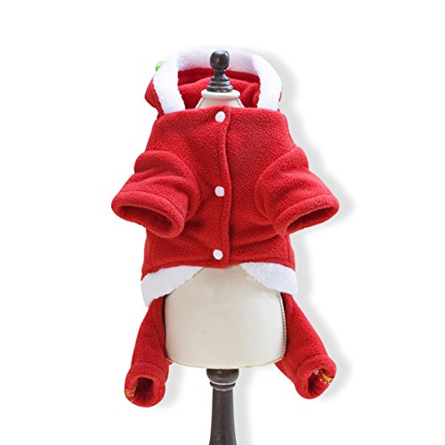 PETCUTE Trajes de Navidad para Perros Ropa navideña para Perros Traje Papa Noel para Perro