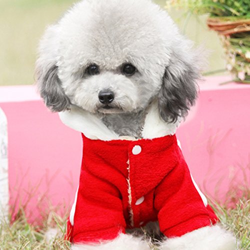 PETCUTE Trajes de Navidad para Perros Ropa navideña para Perros Traje Papa Noel para Perro