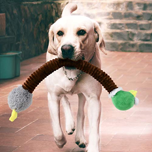 PetIsay Juguetes con Sonido para Perro, Juguete de Peluche Duradero para Masticar Perros Pequeños, Medianos y Grandes(Zorro)