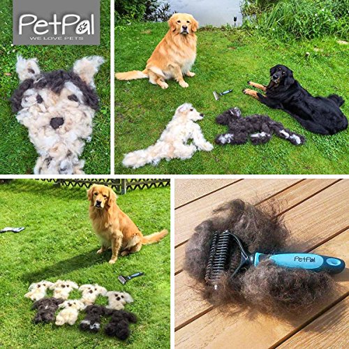 PetPäl Cepillo para Perros y Gatos Cepillo deshedding Cuidado | Novedoso Cepillo de Pelo para Perros & Gatos | Cepillo de Pelo para Largo y Corto de Pelo | para la Lana Baja