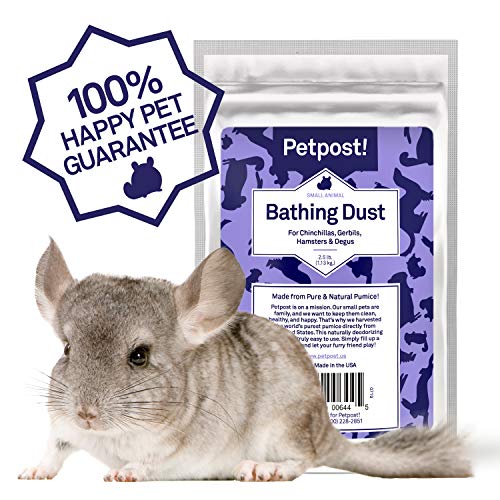 Petpost | Polvo de Conchillas para Bañar Animales Pequeños - Arena de Piedra Pómez Limpiadora Natural y Pura para Limpiar Degus, Hámsters y Jerbos (1.13 kg)