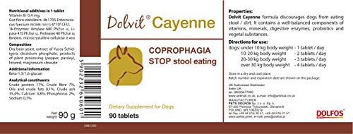 PETS Dolfos Dolvit Cayenne 90 Comprimidos Coprofagia