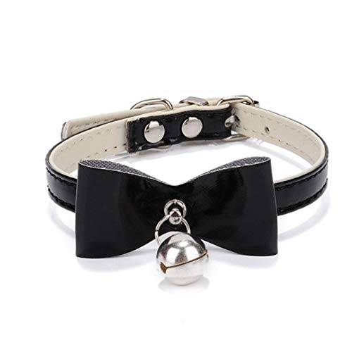 PiniceCore Collar de Perro doméstico del Gato Corbata de moño con Bell elástico de Seguridad de liberación rápida para Mascotas Perros Gatos Proveedor Velvet Kitten Pajarita