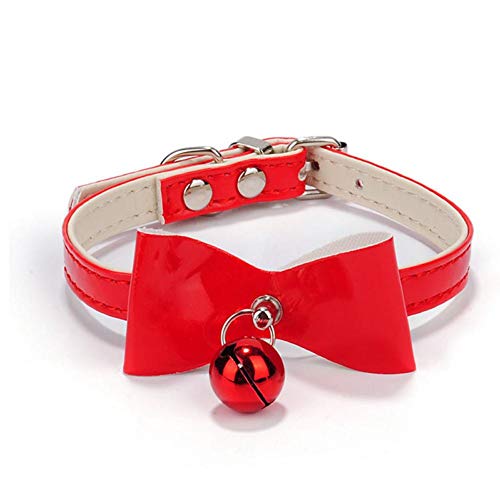 PiniceCore Collar de Perro doméstico del Gato Corbata de moño con Bell elástico de Seguridad de liberación rápida para Mascotas Perros Gatos Proveedor Velvet Kitten Pajarita