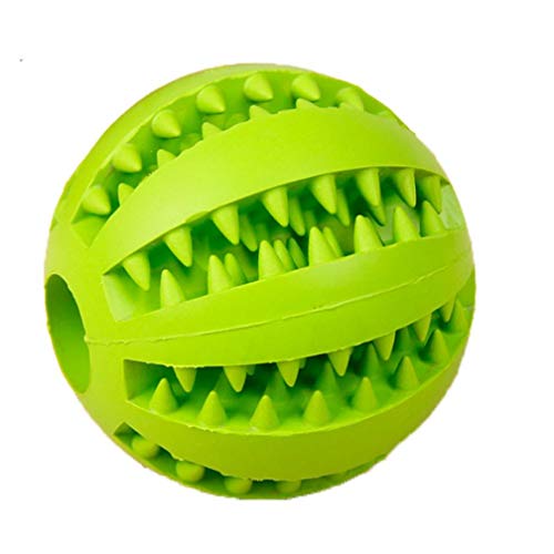 PiniceCore Juguete Interactivo del Perro Pelotas de Goma Perrito del Gato del Perro del Chew Toys Dientes de Bolas Juguetes para Masticar Limpieza Dental Bolas de Alimentos Light Blue