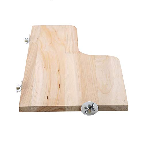 Plataforma de Madera Natural con Forma de L para Mascotas, Juguete para Saltar Escalada Juguete para Chinchilla cobaya Cerdo Ardilla Totoro