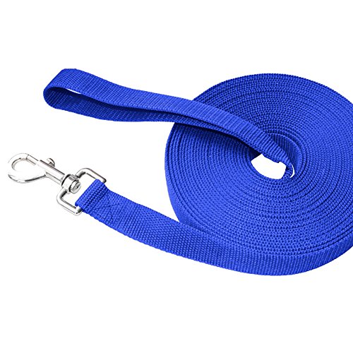 Ploopy Correa de Adiestramiento para Perros, Correa Larga de Rastreo para Perro Ideal Paseo o Amarre (Azul, 10m)