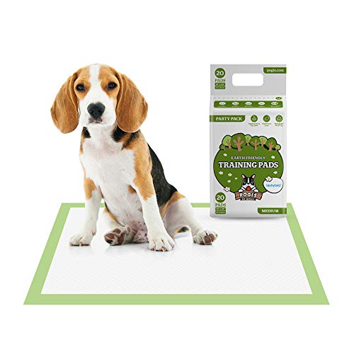 Pogi's Training Pads - Toallitas de Entrenamiento para Perros (20 Unidades) (45x60cm) — Medianas, Súper Absorbentes, Almohadillas de Entrenamiento Ecológicas para Cachorros y Perros Pequeños