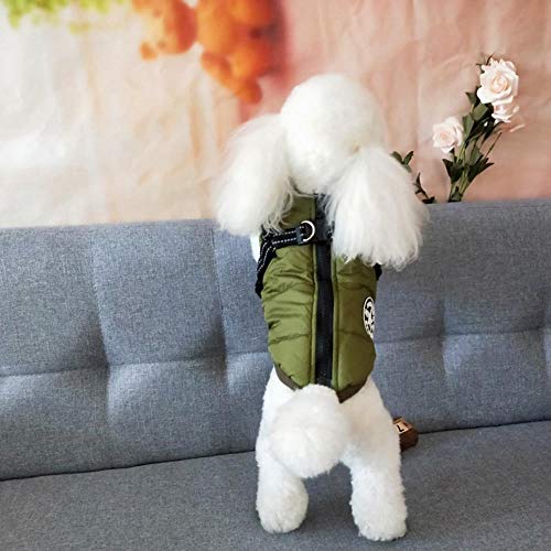 PONNMQ 16 Estilos de Invierno para Mascotas Chaqueta para Perros Abrigo Engrosamiento Ropa para Perros Cachorros cálidos con Capucha, café, XL