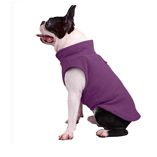 PONNMQ Otoño Invierno Fleece Ropa para Perros Cálido Suave Ropa para Mascotas Abrigos Chaquetas para Chihuahua Bulldog francés Pug Dragon Dog Perro Grande/pequeño, Café, XL