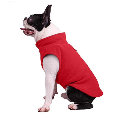 PONNMQ Otoño Invierno Fleece Ropa para Perros Cálido Suave Ropa para Mascotas Abrigos Chaquetas para Chihuahua Bulldog francés Pug Dragon Dog Perro Grande/pequeño, Café, XL