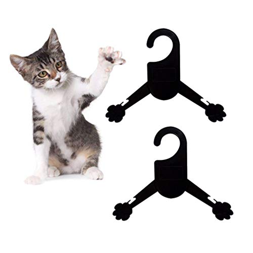 POPETPOP 10 Piezas Perchas de Plástico para Mascotas Perchas para Perros Perchas para Perras Gato (Negro) - Talla L