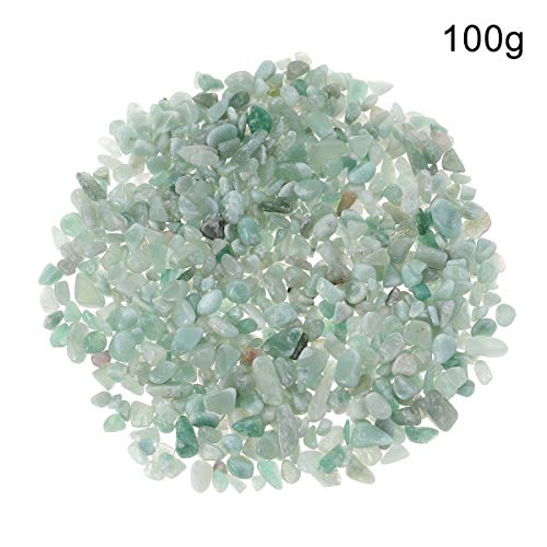 POPETPOP 100g Acuario Gravel River Rock Grava Pulida Decorativa Pequeñas Piedras Decorativas Piedras para acuarios Ajardinamiento de jarrones (Aventurine)