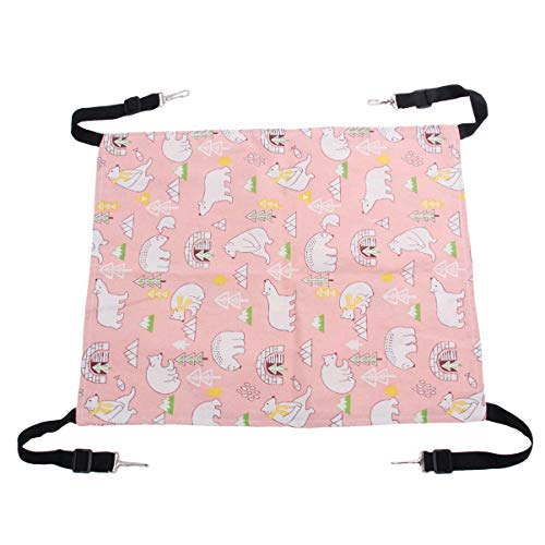 POPETPOP Jaula para Mascotas Hamaca para Colgar Hamaca para Gatos Cama para Mascotas para Colmillo de Hámster Jerbo U Otros Animales Pequeños (Rosa M 50X40 Cm)