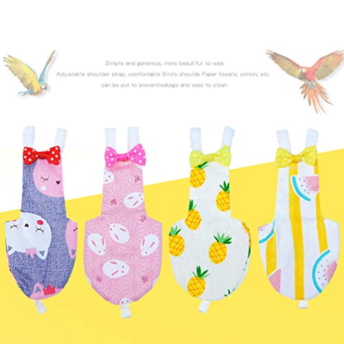 POPETPOP Loro Paloma Ropa para Pájaros Pañuelo Suave para Pájaros Loro Traje de Vuelo Ropa para Pájaros Suministros Pañal con Capa Interna Impermeable Ropa para Mascotas Loro Pájaro