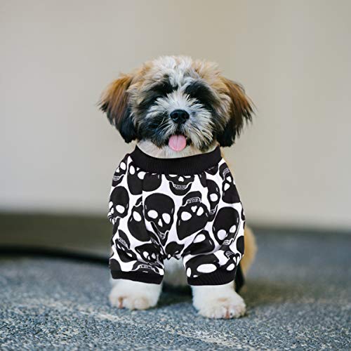 POPETPOP Perro Calavera Camisa Cachorro Esqueleto Halloween Camisa Sudadera Ropa Trajes Disfraz para Cachorro - Talla XXL