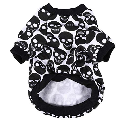 POPETPOP Perro Calavera Camisa Cachorro Esqueleto Halloween Camisa Sudadera Ropa Trajes Disfraz para Cachorro - Talla XXL