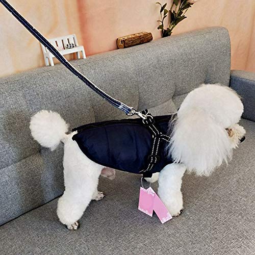 Poseca Ropa para Perros para Perros pequeños Abrigo para Perros Chaqueta de Invierno Ropa para Perros Abrigo para Perros Chaqueta para Perros de Invierno cálido con arnés para Perros pequeños