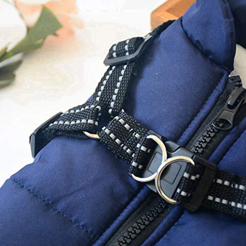 Poseca Ropa para Perros para Perros pequeños Abrigo para Perros Chaqueta de Invierno Ropa para Perros Abrigo para Perros Chaqueta para Perros de Invierno cálido con arnés para Perros pequeños