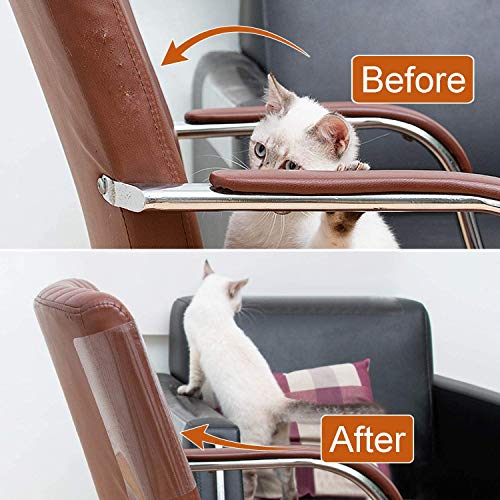 Protectores contra rayones para muebles,Protector Sofa Gatos,Protector de Muebles de Gato, Transparente con pasadores para Proteger Muebles tapizados, (6 Unidades)