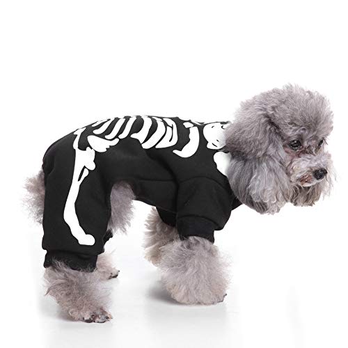 Proumhang Disfraz de Esqueleto de Mascota Disfraz para Perro o Gato Navidad Halloween-L