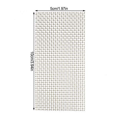 Pssopp 10 Unids Acuario de Acero Inoxidable Tanque de Peces Musgo Pared Acuario Tanque de Peces Plantas Moss Net Metal Mesh Sheet Floor Kit de Malla para su Tanque de Peces(7.5CM*18CM)