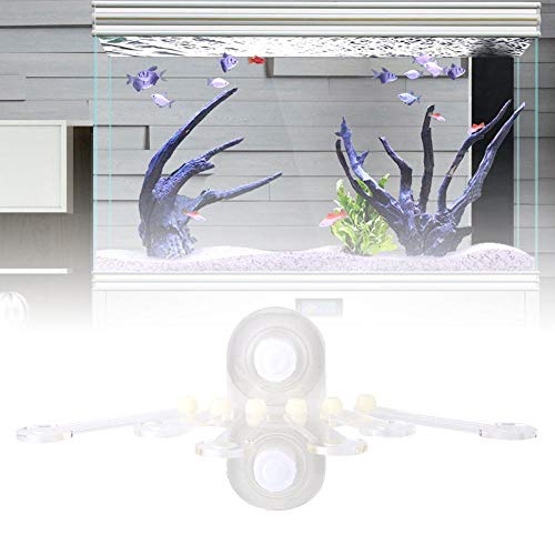 Pssopp Acrílico Acuario Coral Rack Soporte para Tanque de Peces Transparente Soporte Coral Frag Plugs Rack Tanque de Peces Vivo Ventosa Soporte con Seis Garras