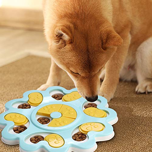 Puppy Puzzle Toys Juego de Entrenamiento para Perros Comedero Lento Pet Bowl Feeder Toys Pata de Perro Educativo Slow Feeder Toys Multifunción Great Dog Brain Teaser(Menta)