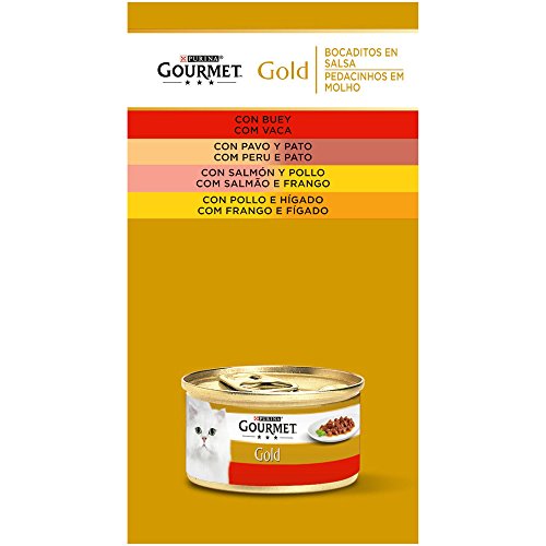 Purina Gourmet Gold Bocaditos en Salsa comida para gatos en latas 8 x [12 x 85 g]