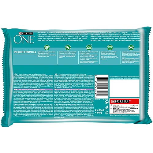 Purina ONE  comida húmeda para gato Indoor filetes en salsa 12 x [4 x 85 g]